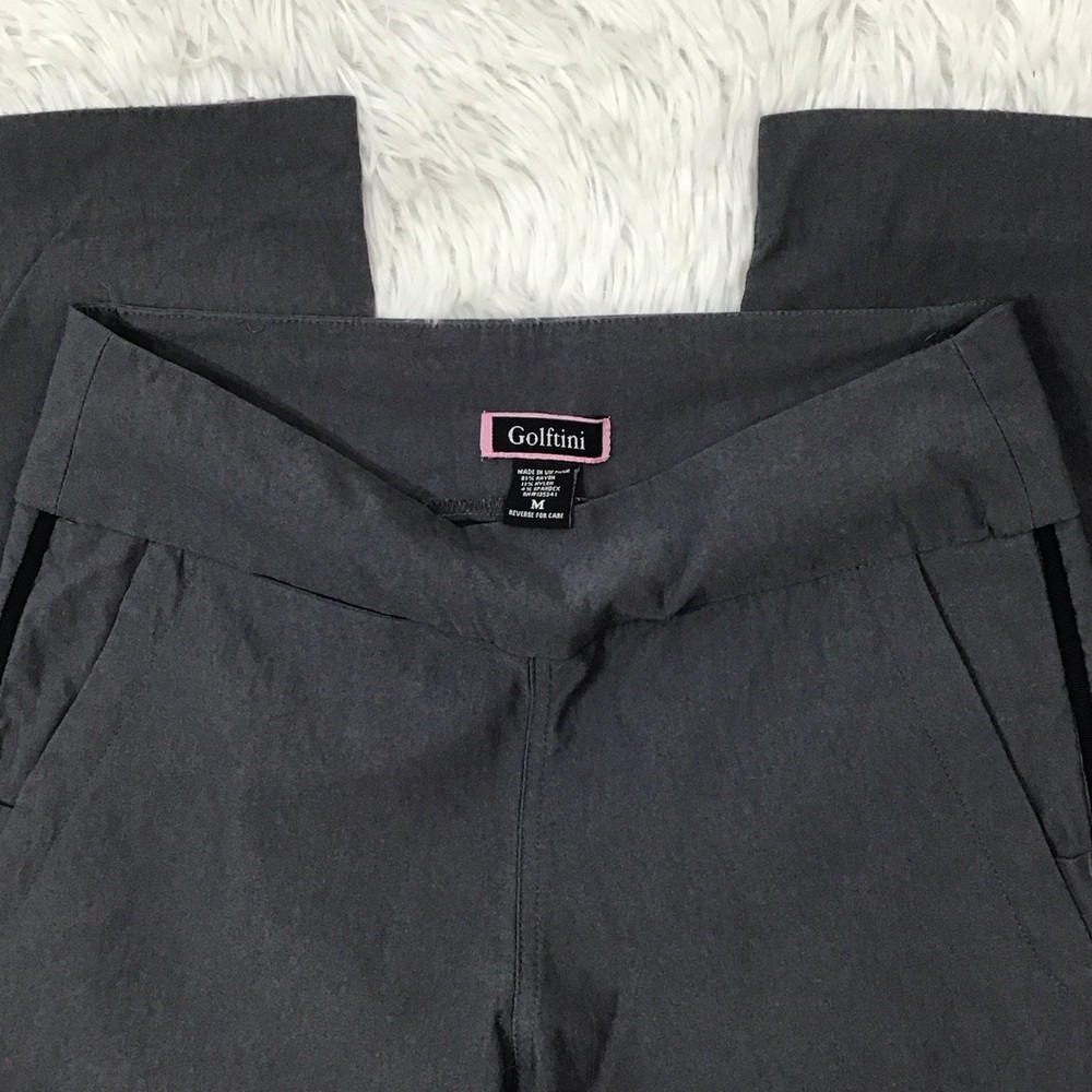 Golftini Trophy gray stretch pull on golf pants M